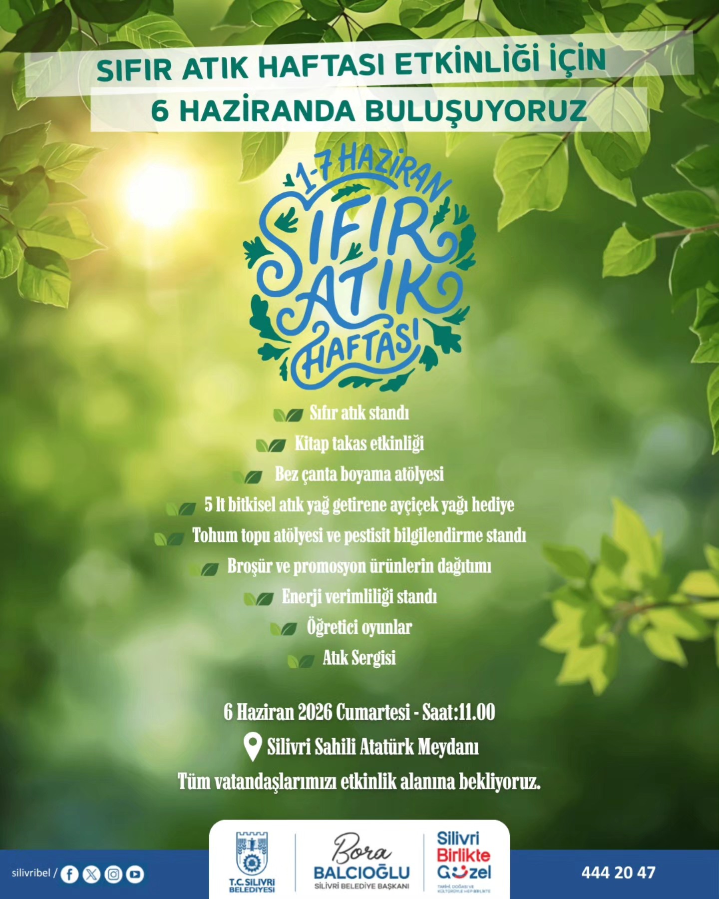 Silivri Belediyesi’nden Sıfır Atık Haftası Etkinliği