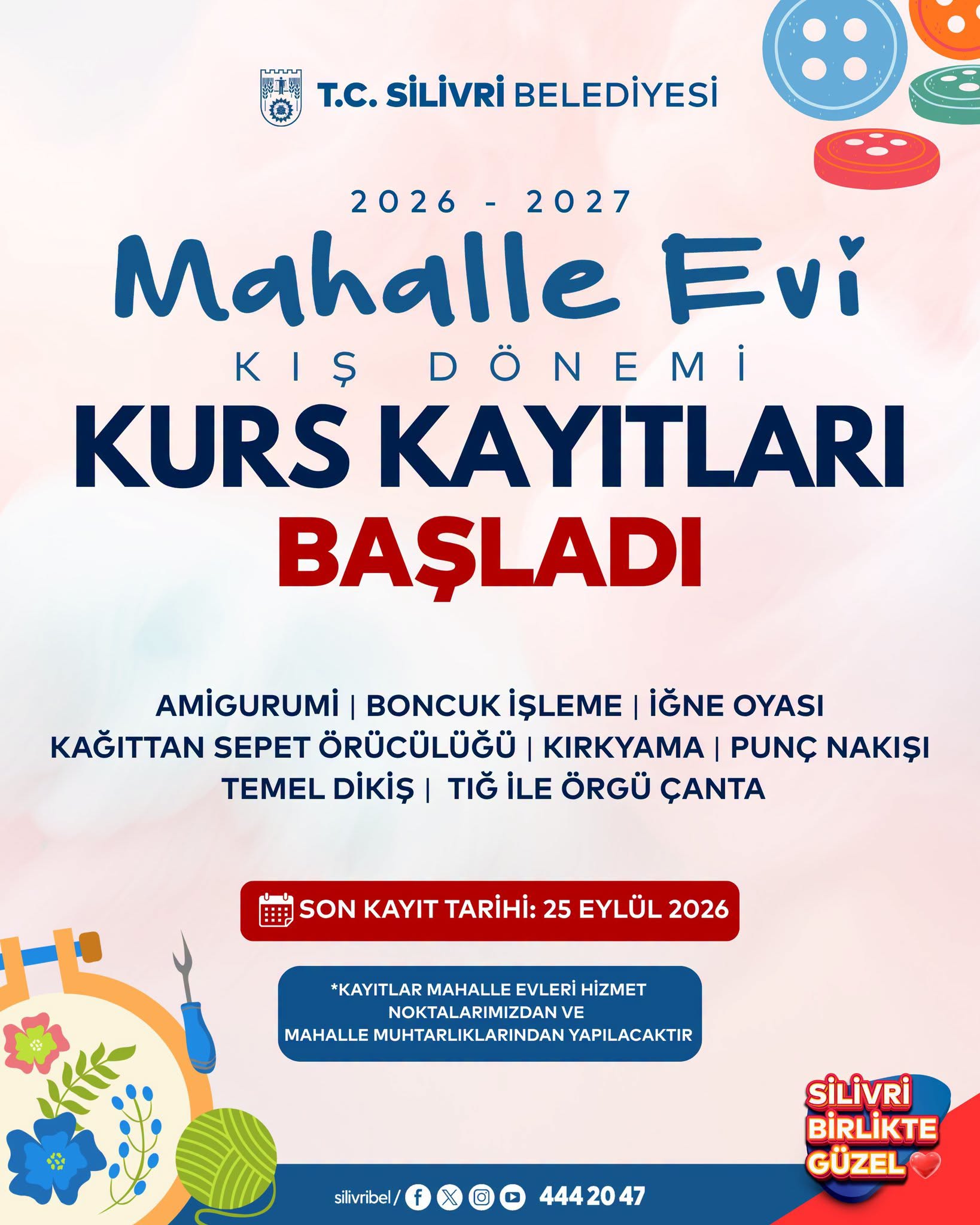 Mahalle Evlerinde Yeni Dönem Başladı: Kurs Kayıtları Açıldı