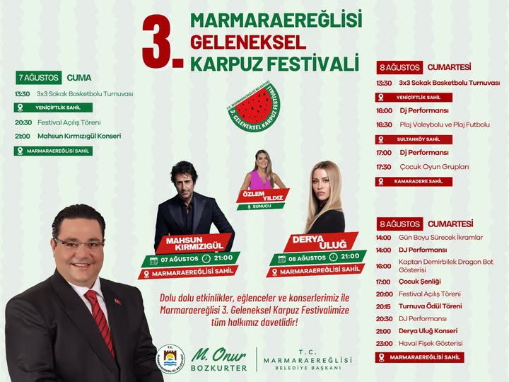 Marmaraereğlisi 3. Geleneksel Karpuz Festivali İçin Geri Sayım Başladı