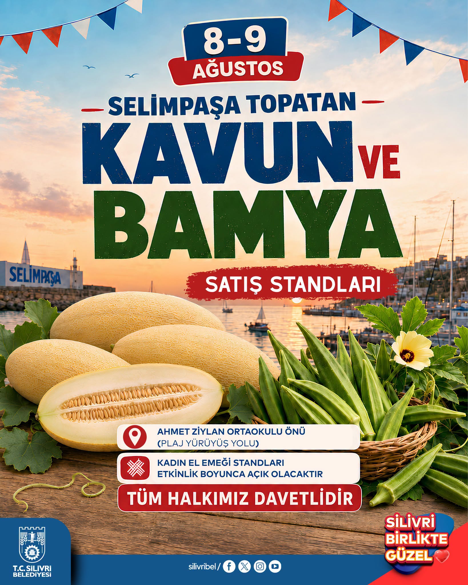 Selimpaşa’nın Coğrafi Lezzetleri Tezgâhlarda: Topatan Kavunu ve Meşhur Bamyası Satışa Sunuluyor