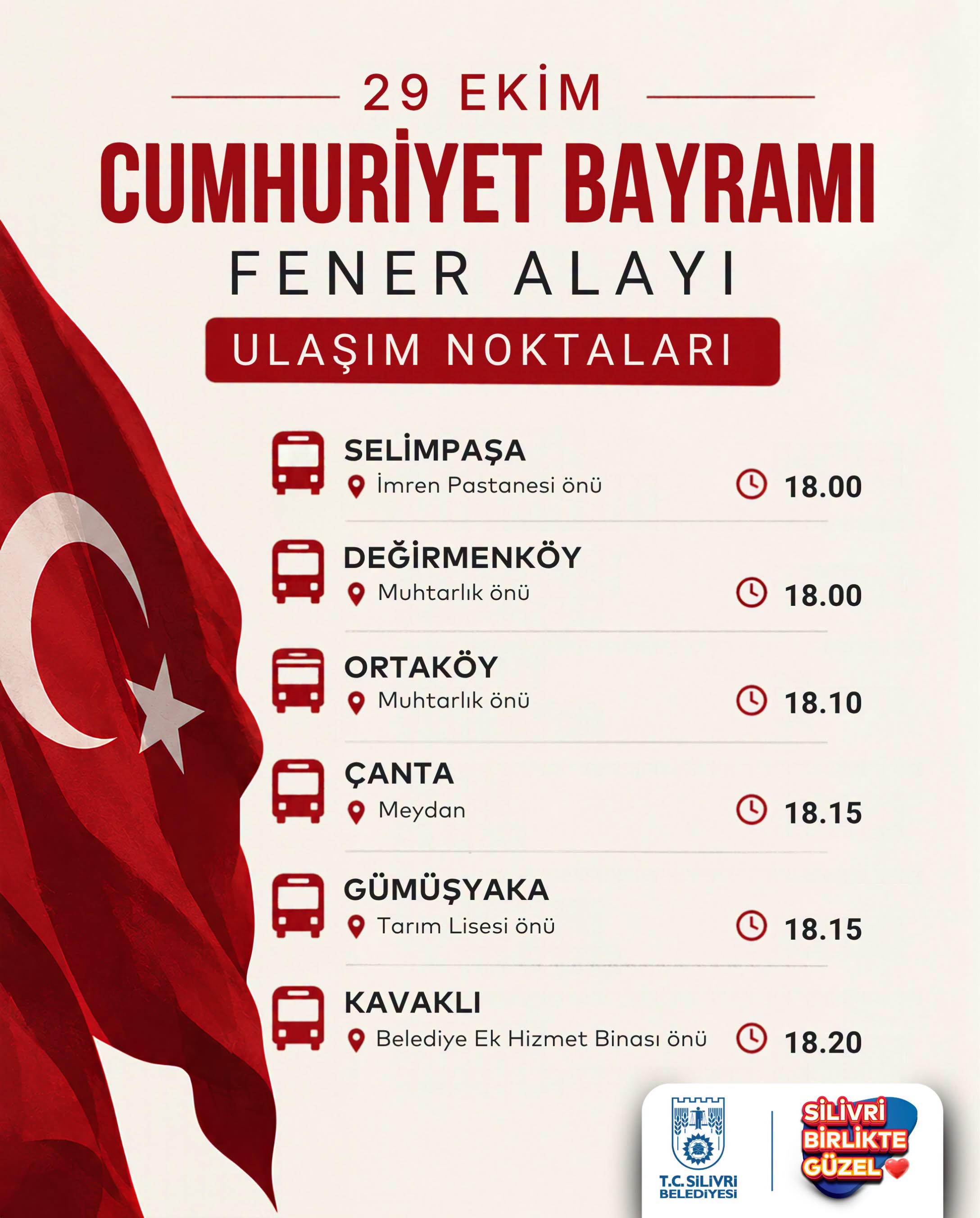 Silivri’de Cumhuriyet Coşkusu Fener Alayı Ve Berksan Konseriyle Yaşanacak