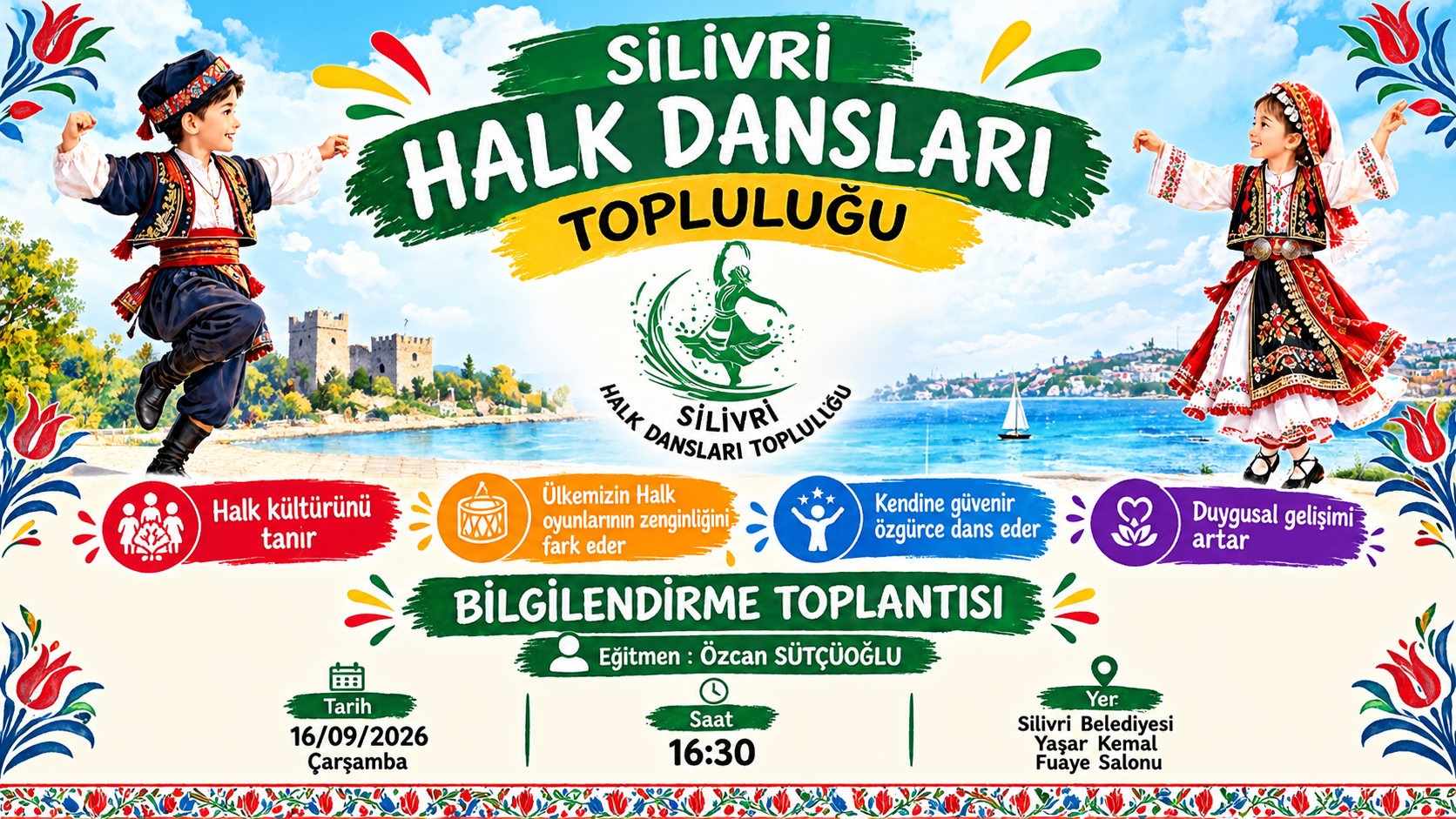 Silivri Halk Dansları Topluluğu’nda Çocuk ve Gençler İçin Yeni Gruplar Kuruluyor