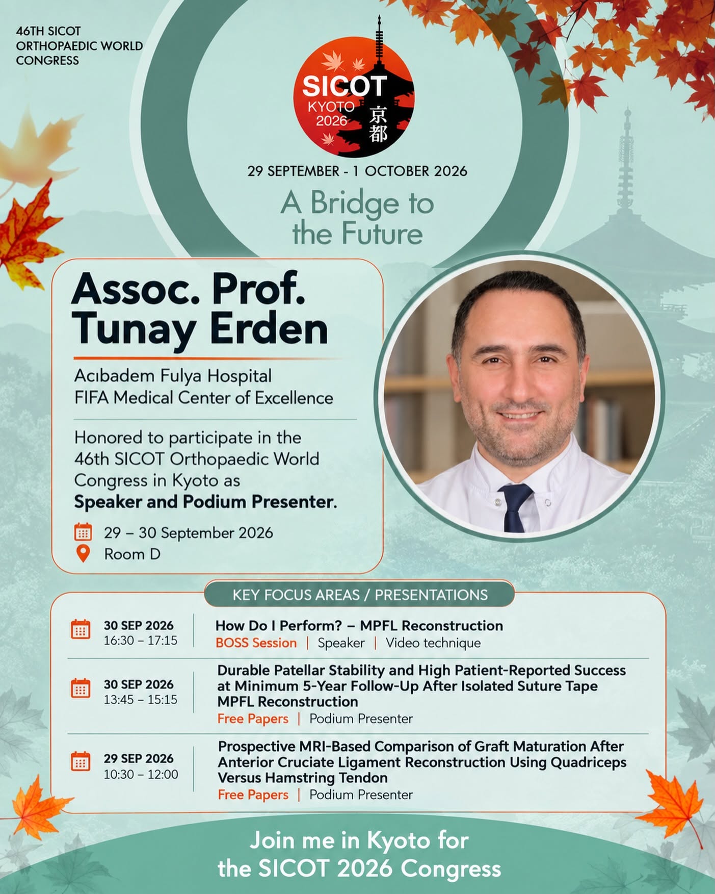 Silivri’nin Gururu Doç. Dr. Tunay Erden, Kyoto’da Dünya Kongresinde