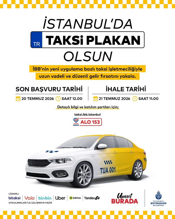 UYGULAMA BAZLI TAKSİ İÇİN YENİ İHALE YAPILACAK