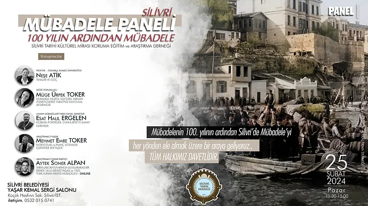 Silivri Tarih Derneği Mübadelenin 100. Yılında Mübadele Paneli Düzenliyor