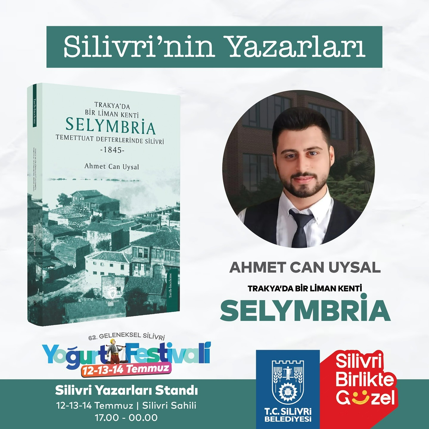 62. Yoğurt Festivali’nde Silivrili Yazarlarımız Kitapseverlerle Buluşuyor