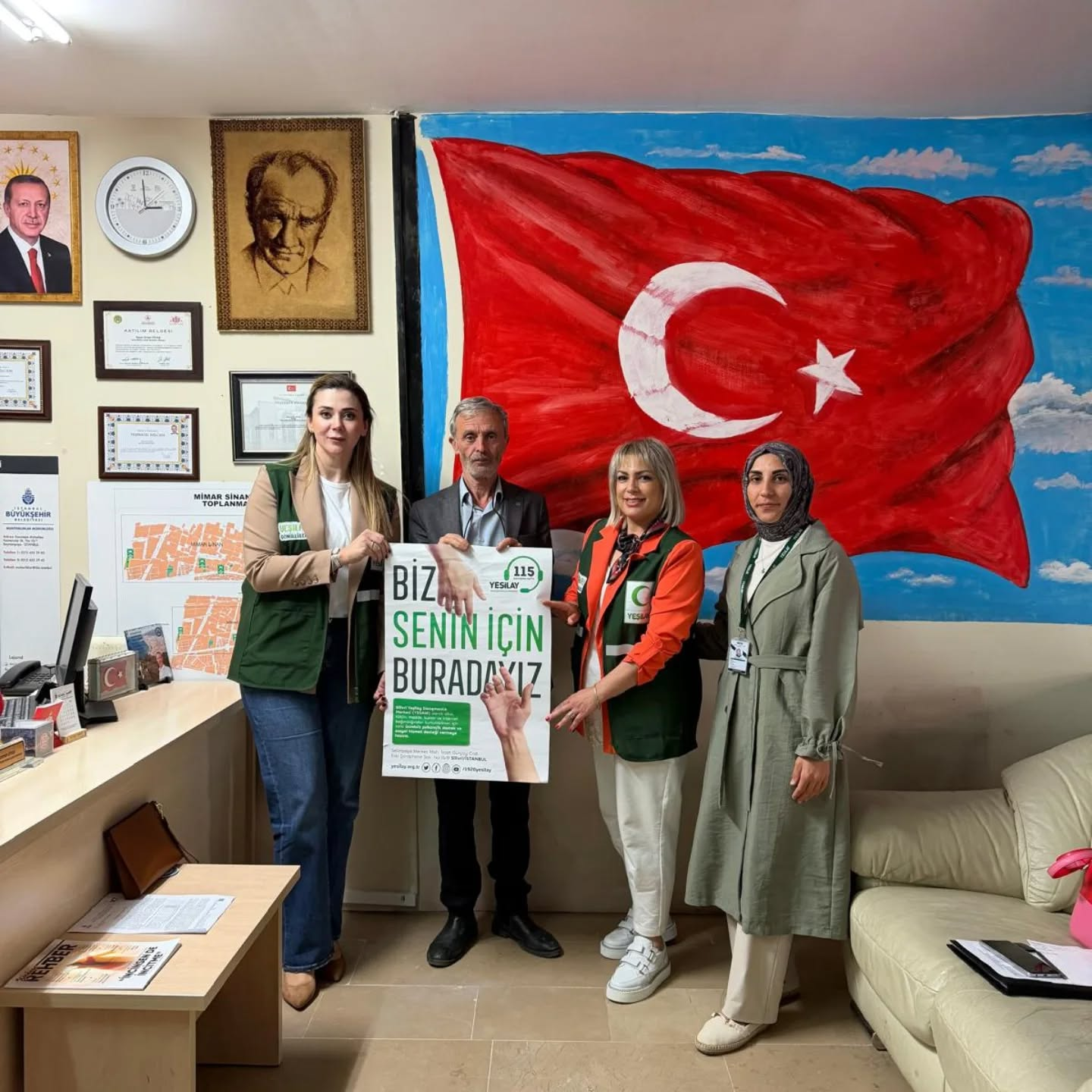 Silivri Yeşilay’dan Muhtar Civaş’a Ziyaret